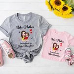 T-shirt personnalisé Like Mother like Daughter Son Cartoon Mother and Child 100% Cotton T-shirt with Names Mother's Day Birthday Gift for Kid Mom