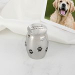 Personalizado Paw Print Pet Avatar Foto Mini Cenizas Urna con Nombre y Texto Cremación Memorial Simpatía Regalo para la Pérdida de Gato Perro