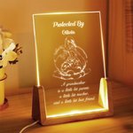 Personalisierte Schwan Mutter Warm Zitat LED-Nachtlicht mit Namen und hölzerne Basis Home Decor Muttertag Geschenk für Mama Oma