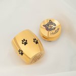 Personalizado Paw Print Pet Avatar Foto Mini Cenizas Urna con Nombre y Texto Cremación Memorial Simpatía Regalo para la Pérdida de Gato Perro