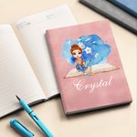 Cuaderno A5 Personalizado con Nombre Día de la Madre Regalo de Cumpleaños para Amante de los Libros Flor de Nacimiento Caricatura Mujer Lectora