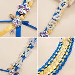 Personalizado Bling Flor Rhinestone Perla Letra Dos Colores Cinta Trenzada Lei con Nombre Graduación Fiesta Decoración Regalo para la Clase de 2025 Graduados