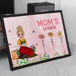 Personalisierte Cartoon Charakter Geburt Blumengarten Poster rahmenlose gerahmte Malerei mit 1-12 Namen Home Decor Muttertag Geschenk für Mama Oma