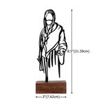 Personalized Inspirational Jesus Art Wooden Plaque with Engraved Text Desktop Decor Birthday Religious Baptism Gift for Christian Family