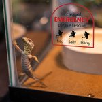 Henkilökohtainen Hätätilanteessa Pet Inside Rescue Vedenpitävä Vinyyli tarra 1-6 Pet siluetteja ja nimet Housewarming lahja lemmikkieläinten omistajille