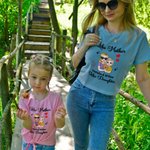 T-shirt personnalisé Like Mother like Daughter Son Cartoon Mother and Child 100% Cotton T-shirt with Names Mother's Day Birthday Gift for Kid Mom