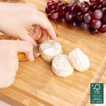 Personalized Engraved Initial Wreath Name FSC Charcuterie Cutting Board with Juice Groove Housewarming Wedding Gift for Family Friend