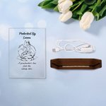 Personalisierte Schwan Mutter Warm Zitat LED-Nachtlicht mit Namen und hölzerne Basis Home Decor Muttertag Geschenk für Mama Oma