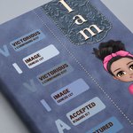 Personalised Retro Bible Verse Cartoon Character A5 Notebook with 100 Lined Pages and Name Birthday Religious Baptism Gift for Christians Family