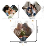 Personalised Heart-shaped Photo Building Brick Puzzles Birthday Anniversary Wedding Gift for Family