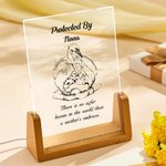 Personalisierte Schwan Mutter Warm Zitat LED-Nachtlicht mit Namen und hölzerne Basis Home Decor Muttertag Geschenk für Mama Oma