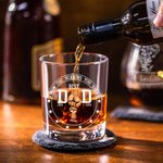Personalized Best Dad Fist Bump 10 oz Whiskey Glass with 1-6 Names Father's Day Birthday Appreciation Gift for Dad Grandfather Wine Lovers