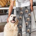Personalisierte Kokosnuss Baum Haustier Avatar Foto Langarm-Pyjama passende Hose mit Namen Geburtstag Geschenk für Frauen Männer Haustierliebhaber