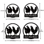 Personalised Retro Chicken Hens Farm Coop Metal Sign with Text Farmhouse Wall Art Home Decor Housewarming Gift for Farmer Owner