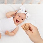 Personalized Flip to Decide Cute Baby Portrait Wooden Decision-Making Coin with Text Baby Shower Gift for New Parent