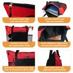 Sac Fourre-Tout Personnalisé avec Nom et Couronne de Fleur de Naissance Grande Capacité Pochettes en Maille Cadeau d'Anniversaire pour Femmes