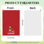 Toalla de deporte personalizada con nombre y gancho en forma de pelota de dibujos animados Accesorio deportivo superabsorbente Regalo de cumpleaños para un jugador amante de los deportes