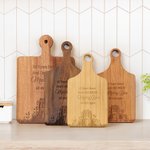 Personalized Engraved Heart Tree Stump Charcuterie Cutting Board with Names and Handle Made in USA Anniversary Valentine's Day Gift for Couple