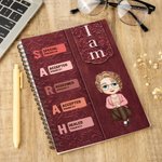 Cuaderno Espiral Personalizado Retro Versículo Bíblico A5 120 Páginas con Nombre Cumpleaños Bautizo Religioso Regalo para Cristianos Familia