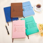 Personalized Minimalist Birth Flower Prayer A5 Lined Notebook with Name Study Journal Birthday Religious Baptism Gift for Christian