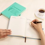 Personalized Minimalist Birth Flower Prayer A5 Lined Notebook with Name Study Journal Birthday Religious Baptism Gift for Christian