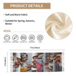 Personalizada 7 Fotos Collage Diseño Super Suave Cálido Bufanda Borla Invierno Accesorio Cumpleaños Navidad Regalo para Mujeres