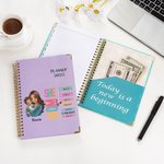 Personalized She is Mom Cartoon Character Bible Verse 2025 Planner Calendar A5 Spiral Notebook with Name Mother's Day Baptism Gift for Mom