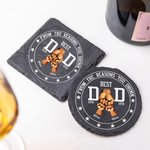 Personalized Best Dad Fist Bump 10 oz Whiskey Glass with 1-6 Names Father's Day Birthday Appreciation Gift for Dad Grandfather Wine Lovers