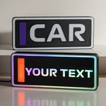 Personalized Racing Style Name Plate with Text and 7 Adjustable LED Lighting Colors Home Decor Birthday Gift for Racing Enthusiasts