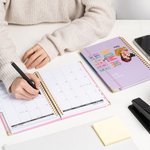 Personalized She is Mom Cartoon Character Bible Verse 2025 Planner Calendar A5 Spiral Notebook with Name Mother's Day Baptism Gift for Mom