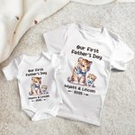 T-shirt 100% coton pour bébé avec nom et année Cadeau d'anniversaire pour le papa de bébé