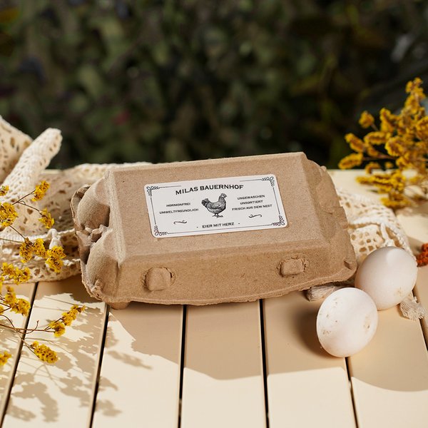 Personalisierte 10-tlg. Huhn Ente Wachtel Eierschachtel Etiketten mit Text Selbstklebendes Hühnerstall Zubehör Geschenk für Bauernhofbesitzer