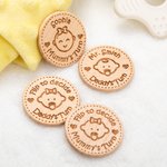 Personalized Flip to Decide Cute Baby Portrait Wooden Decision-Making Coin with Text Baby Shower Gift for New Parent