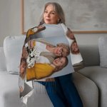 Personalizada 7 Fotos Collage Diseño Super Suave Cálido Bufanda Borla Invierno Accesorio Cumpleaños Navidad Regalo para Mujeres