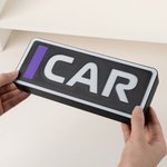 Personalized Racing Style Name Plate with Text and 7 Adjustable LED Lighting Colors Home Decor Birthday Gift for Racing Enthusiasts