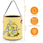 Gepersonaliseerd schattig Bunny initiaal 1-3 portret foto ontwerp herbruikbare paasmand met handvat en naam Paaseierenjacht cadeau voor kinderen