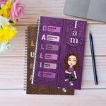 Cuaderno Espiral Personalizado Retro Versículo Bíblico A5 120 Páginas con Nombre Cumpleaños Bautizo Religioso Regalo para Cristianos Familia
