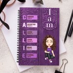 Cuaderno Espiral Personalizado Retro Versículo Bíblico A5 120 Páginas con Nombre Cumpleaños Bautizo Religioso Regalo para Cristianos Familia