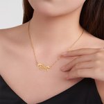 Personalised Horse Shape Name Necklace Dainty Jewellery Mother's Day Birthday Gift for Women Equestrian Lovers