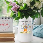 Personalized  Boot Butterfly Garden Ceramic Flower Vase with Nickname and 1-8 Names Birthday Mother's Day Gift for Mom Grandma