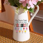 Gepersonaliseerde My Favorite People Call Me Nana Bloemen Keramische Vaas met 1-12 Namen Moederdag Verjaardagscadeau voor oma Moeder