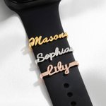 Personalized Minimalist Name Watch Band Charm Decorative Accessories Valentine's Day Birthday Gift for Friends Family