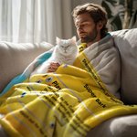 Personalized Cute Pokepet Card Soft Throw Blanket with Photo and Name Home Decor Father's Day Christmas Birthday Gift for Family Couple