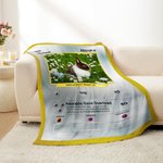 Personalized Cute Pokepet Card Soft Throw Blanket with Photo and Name Home Decor Father's Day Christmas Birthday Gift for Family Couple