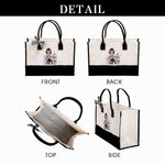 Personalised Cartoon Painter Large Canvas Tote Bag with Name Travel Accessories Birthday Gift for Artists Women