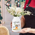 Personalized  Boot Butterfly Garden Ceramic Flower Vase with Nickname and 1-8 Names Birthday Mother's Day Gift for Mom Grandma