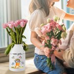 Personalized  Boot Butterfly Garden Ceramic Flower Vase with Nickname and 1-8 Names Birthday Mother's Day Gift for Mom Grandma