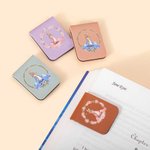 Personalised Cute Peter Rabbit Wreath Magnetic Leather Bookmark Clip with Name Happy Easter Birthday Gift for Book Lovers Bookworms