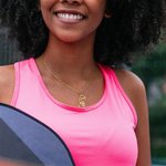 Personalisierte Pickleball Schläger Halskette mit Namen Sportschmuck Spiel Tag Jahrestag Geburtstag Geschenk für Pickleball Spieler Liebhaber