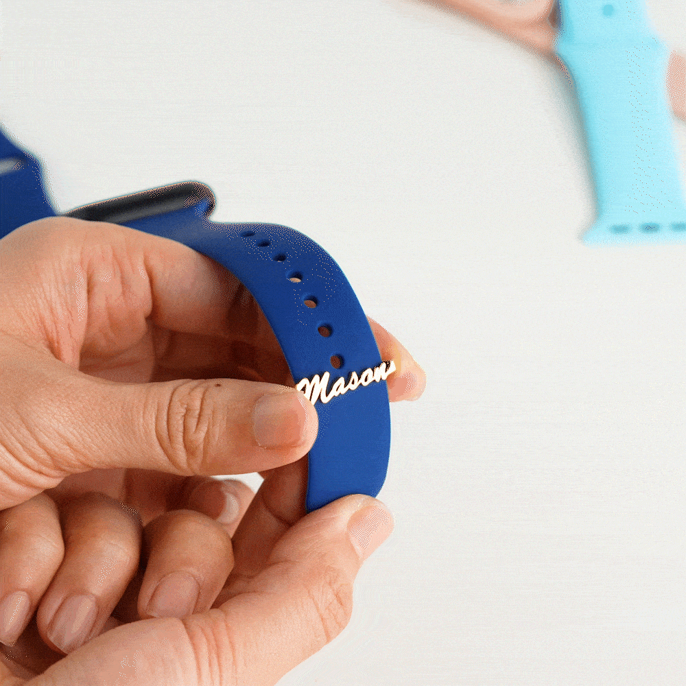 Personalized Minimalist Name Watch Band Charm Decorative Accessories Valentine's Day Birthday Gift for Friends Family